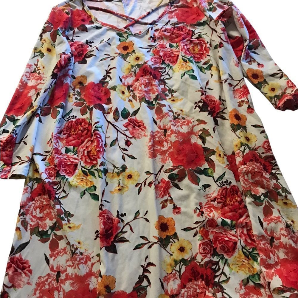 Rib and J size  small like new print dress adorable
